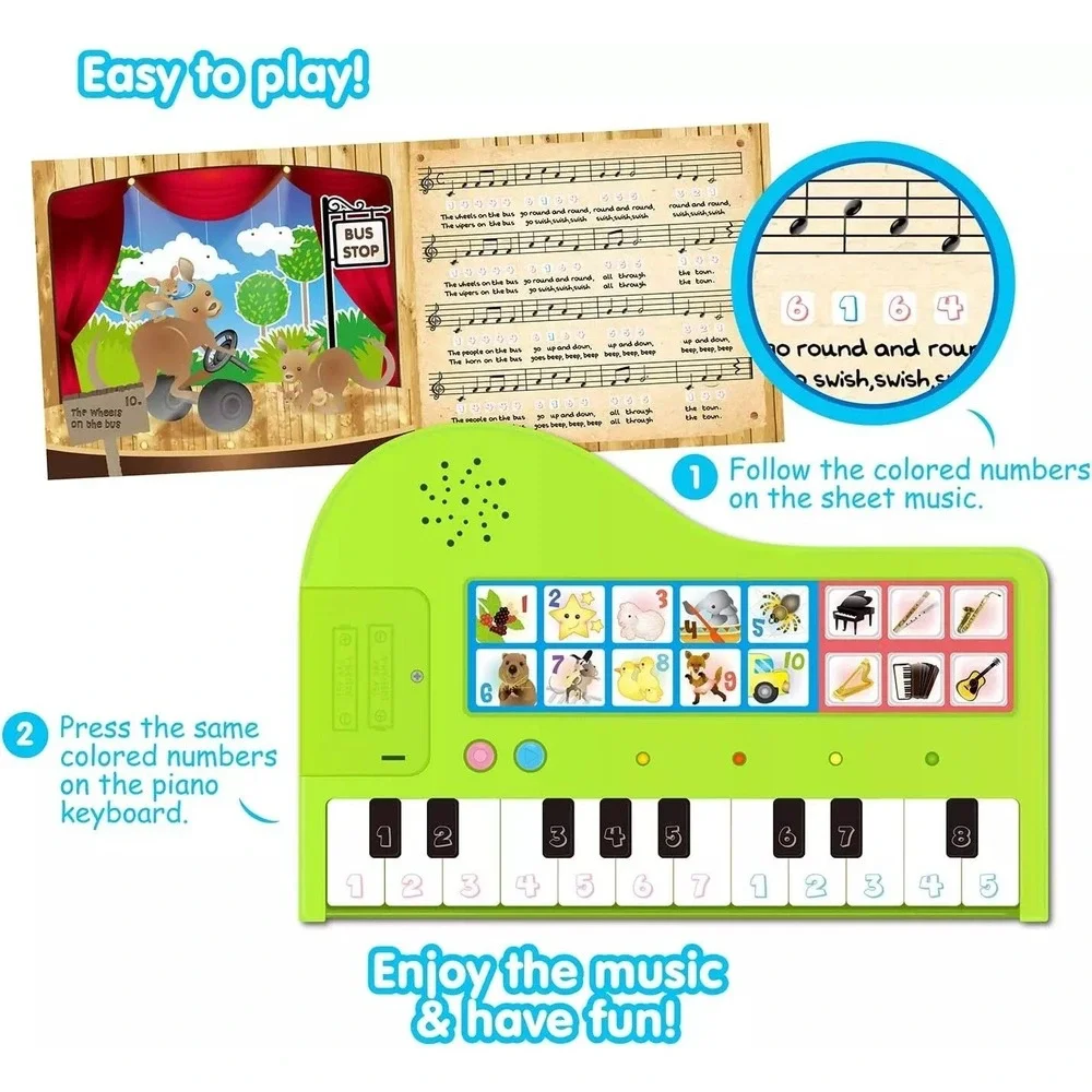 My First Piano Book For Kids With 20-Keys & 10 Songs‎